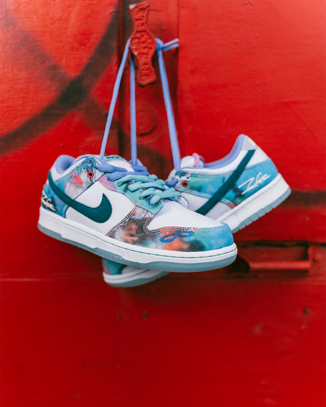 Futura Bleached Aqua Dunk Low Raffle Details