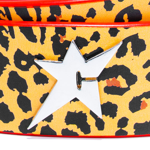 Riveted Leather Belt-Cheetah