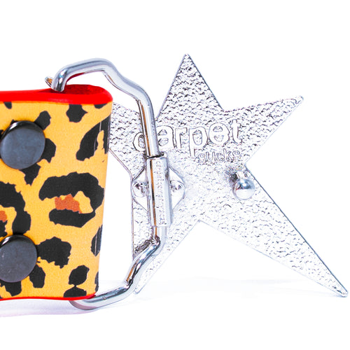 Riveted Leather Belt-Cheetah