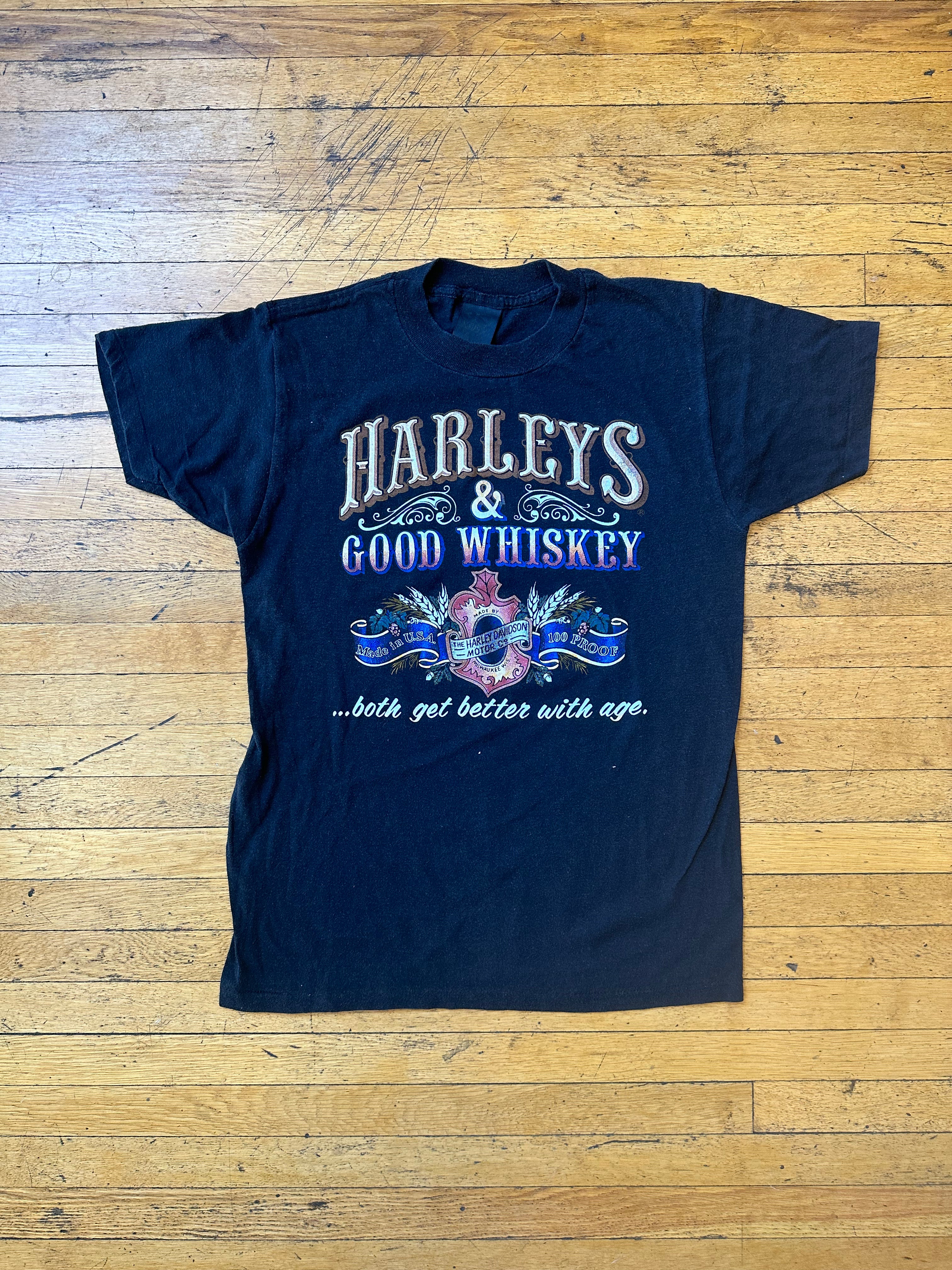 Harley Davidson & Good Whiskey T-Shirt