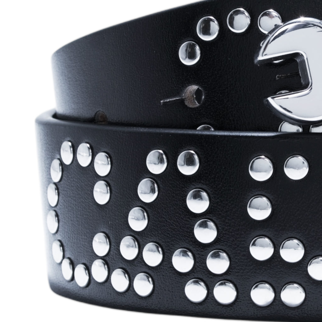 Riveted Leather Belt - Black