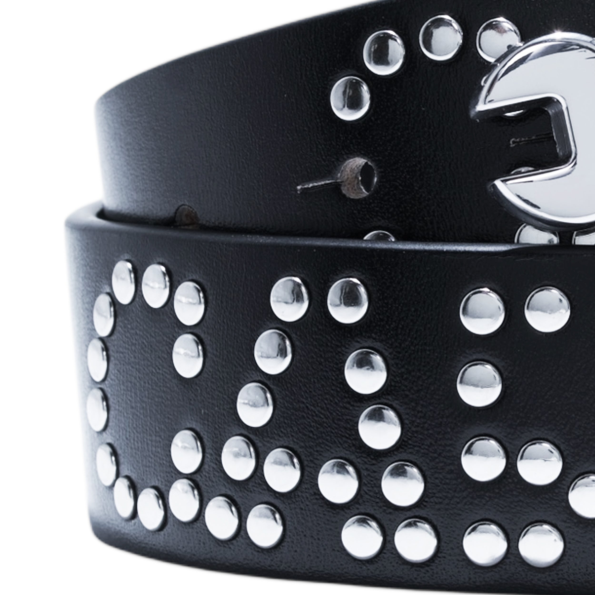 Riveted Leather Belt - Black