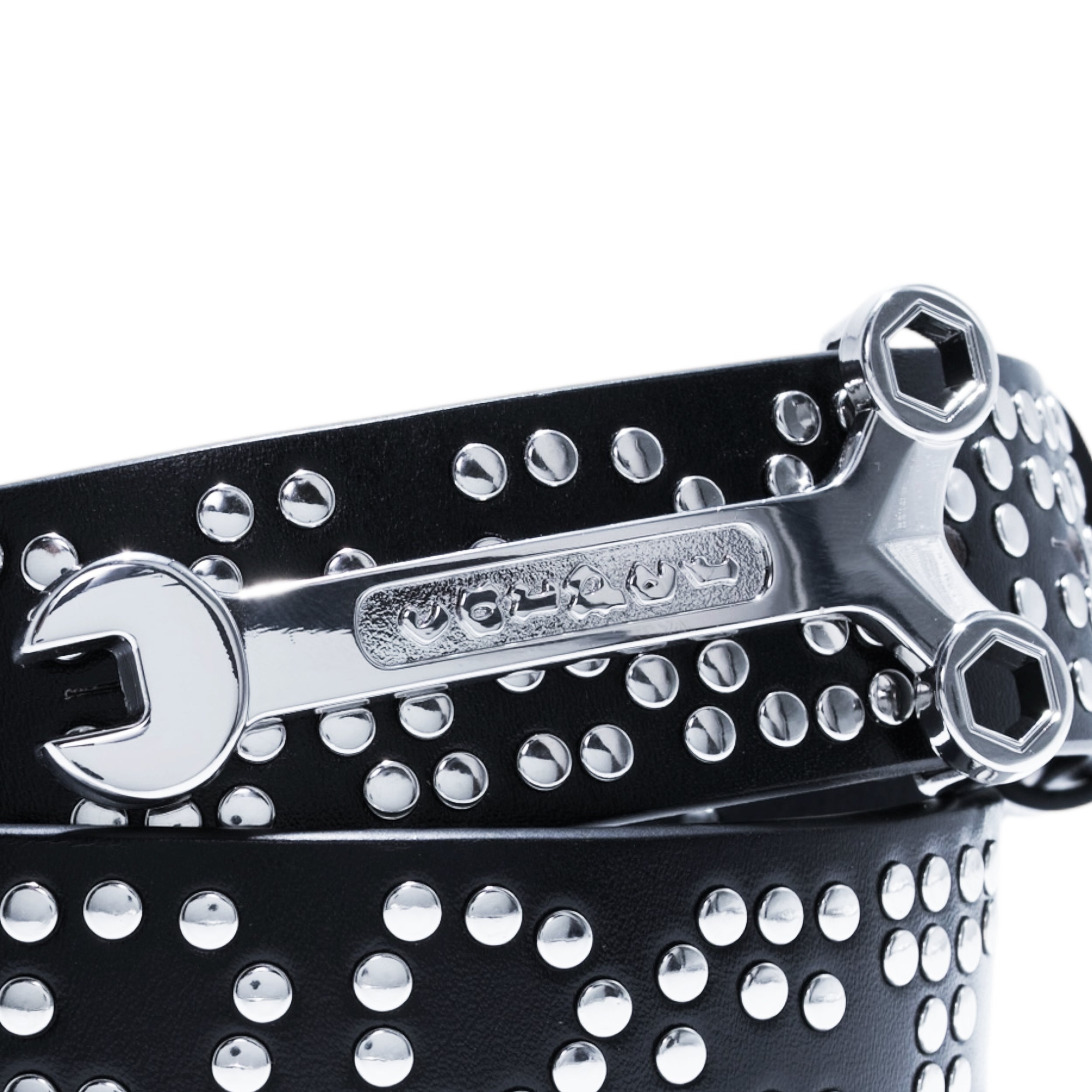 Riveted Leather Belt - Black