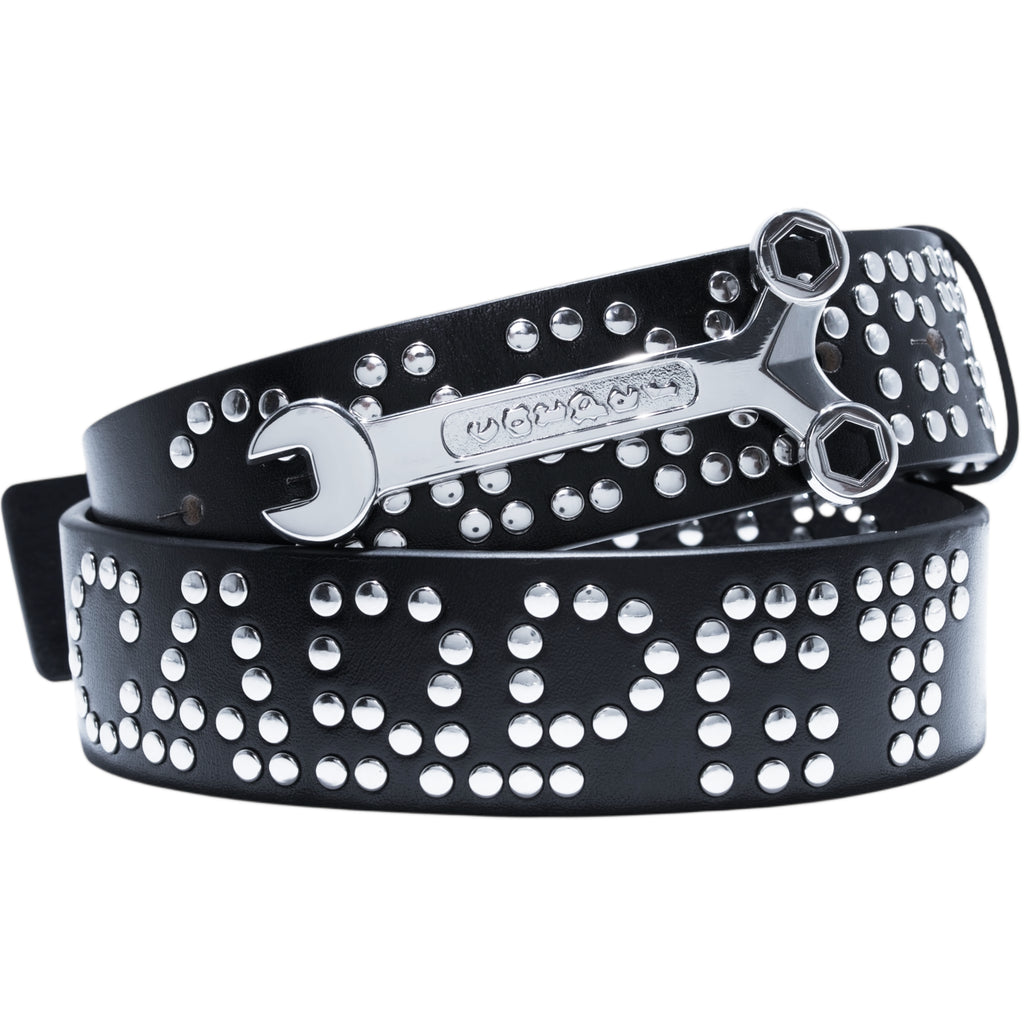 Riveted Leather Belt - Black