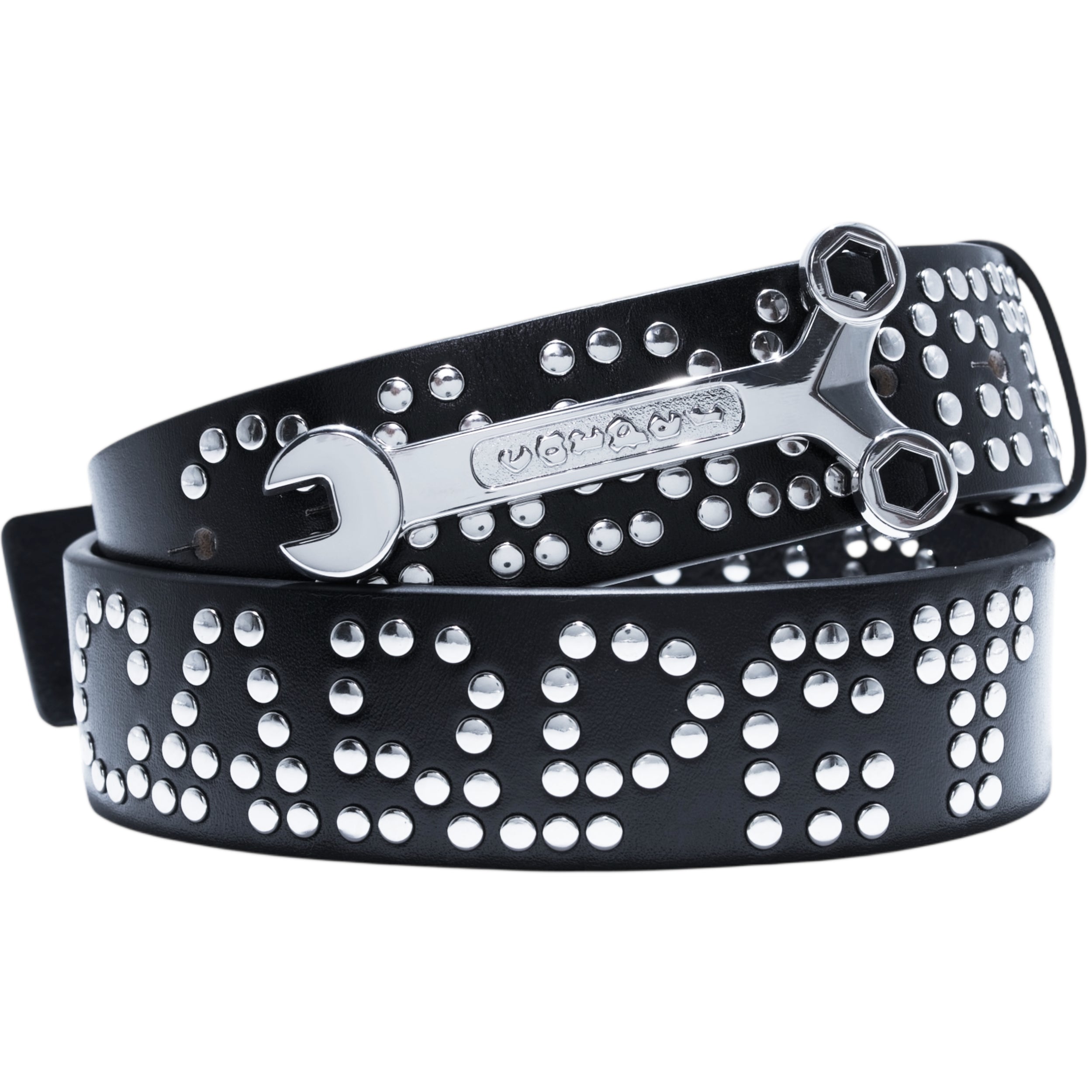 Riveted Leather Belt - Black