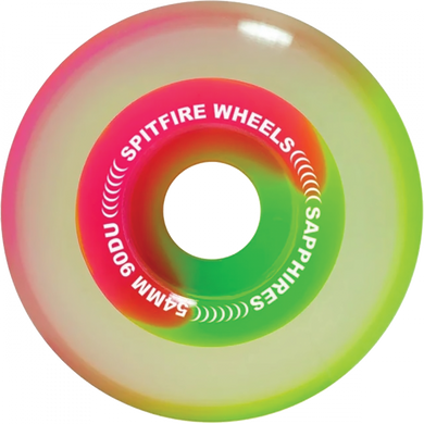 Spitfire Sapphire 90D Cruiser Wheel, Pink/Green 56mm