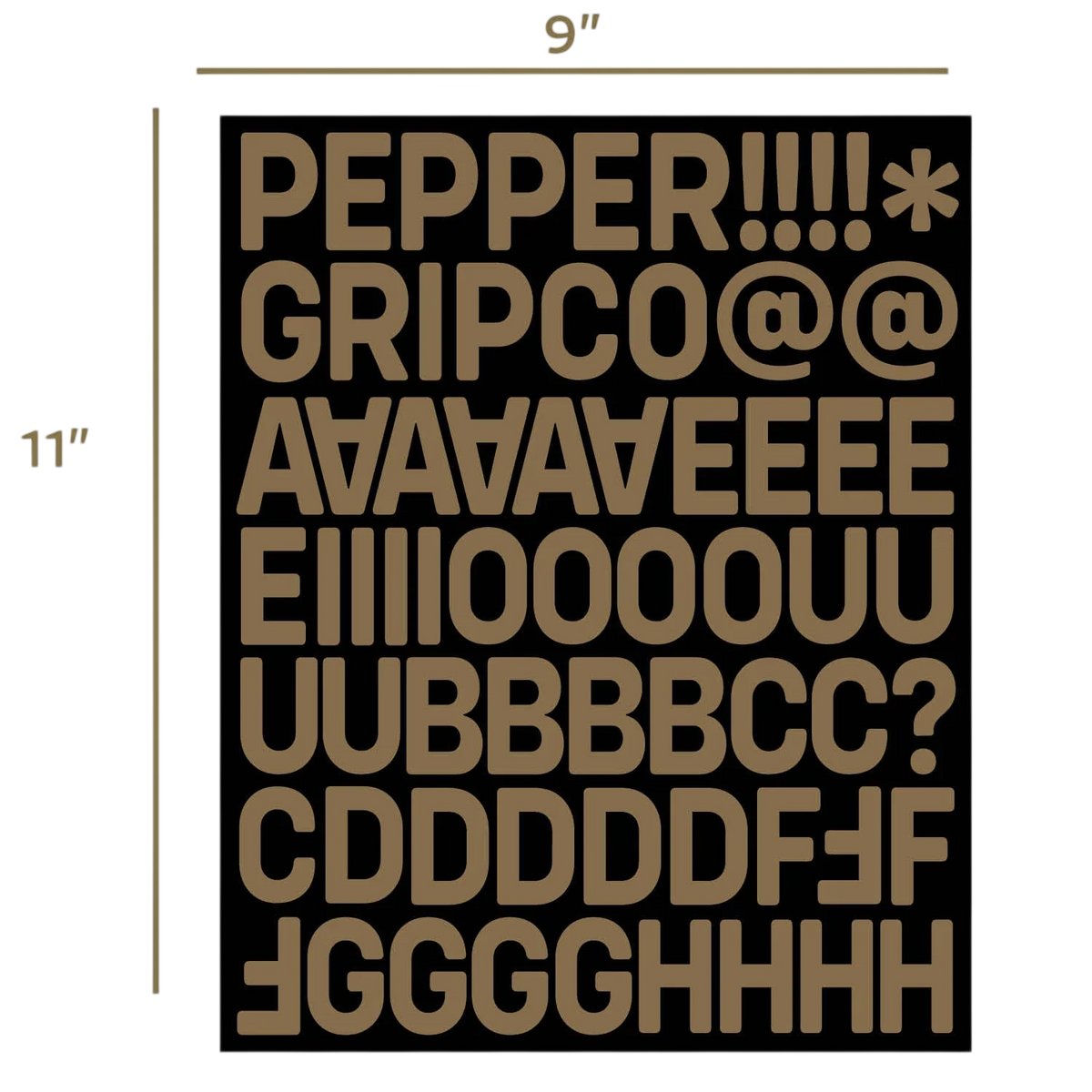 Pepper Alphanumeric Custom Griptape Kit