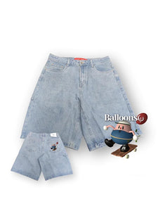 Y2K "Bend the Road" Denim Shorts