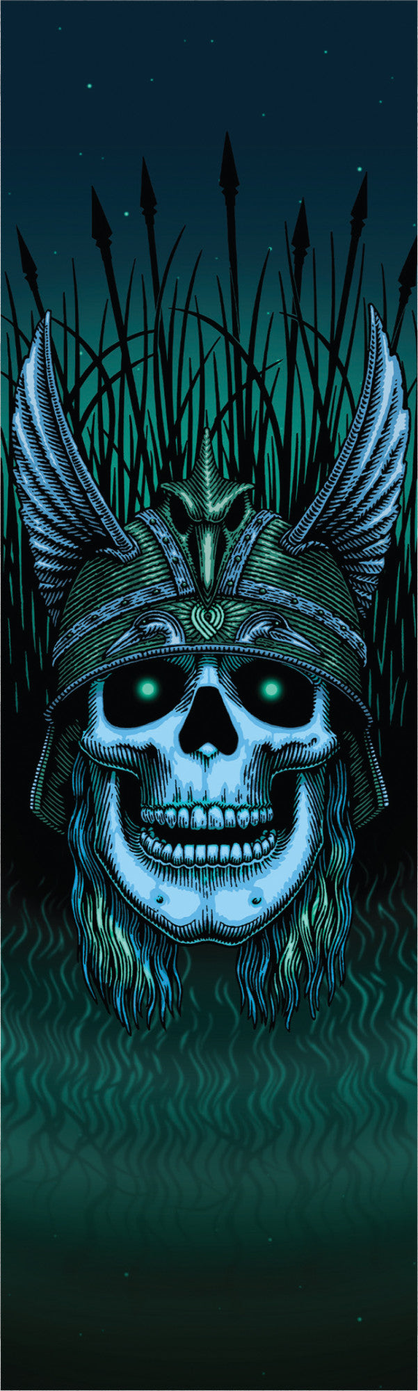 Andy Anderson Skull Green Griptape