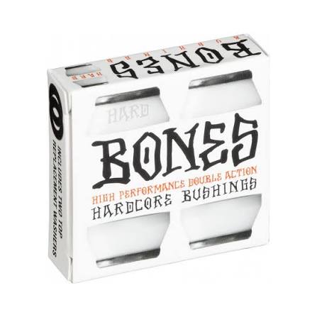 Bones Black/White Hardcore 4pc Bushing Set Hard