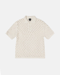 Big Mesh Polo Sweater