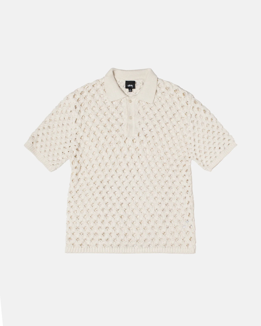 Big Mesh Polo Sweater