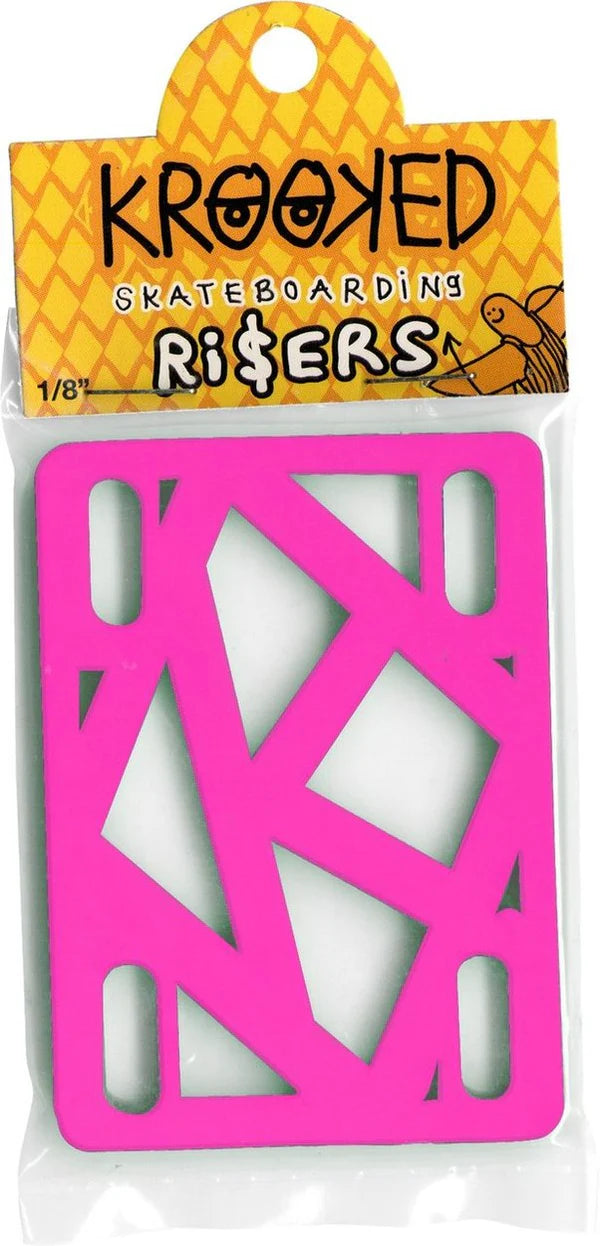 Krooked 1/8" Rubber Pink Skateboard Riser Pads