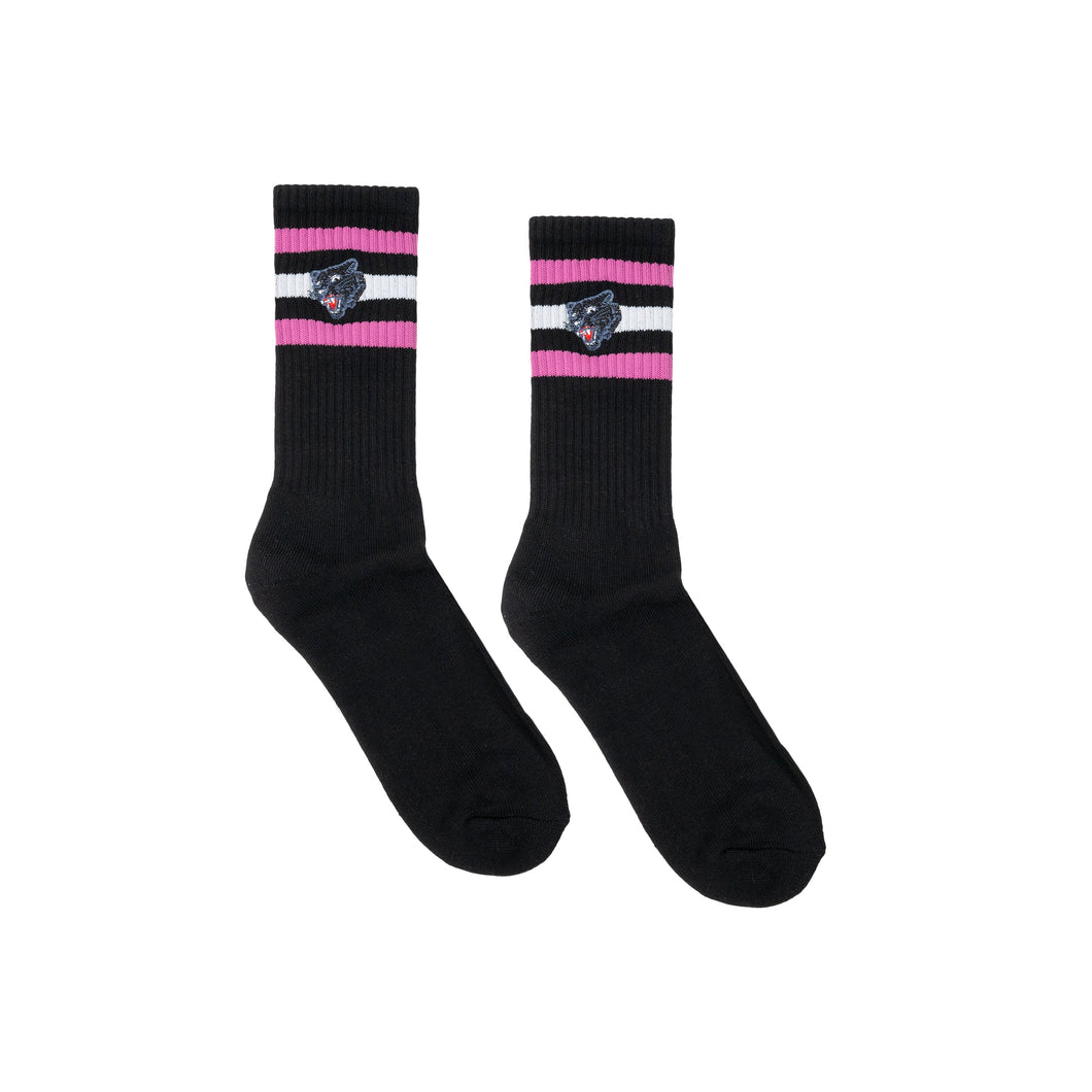 Embroidered Panther Socks