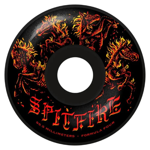 Spitfire F4 99a 55.5mm Radial Apocalypse Black Wheel Set