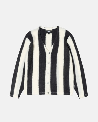Stripe Brushed Cardigan