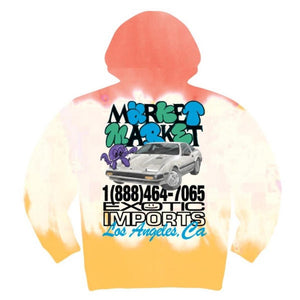 Market Exotic Automobile Tye-Dye Hoodie