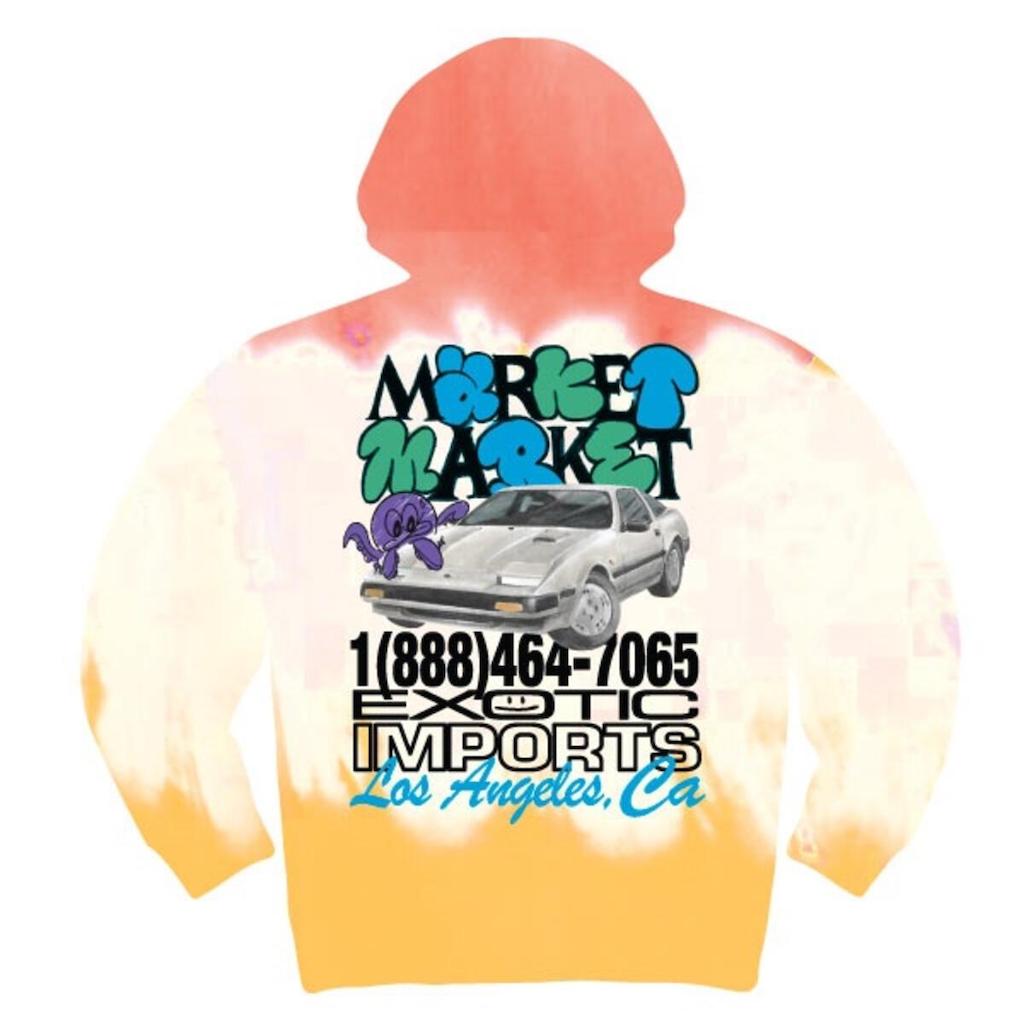 Market Exotic Automobile Tye-Dye Hoodie