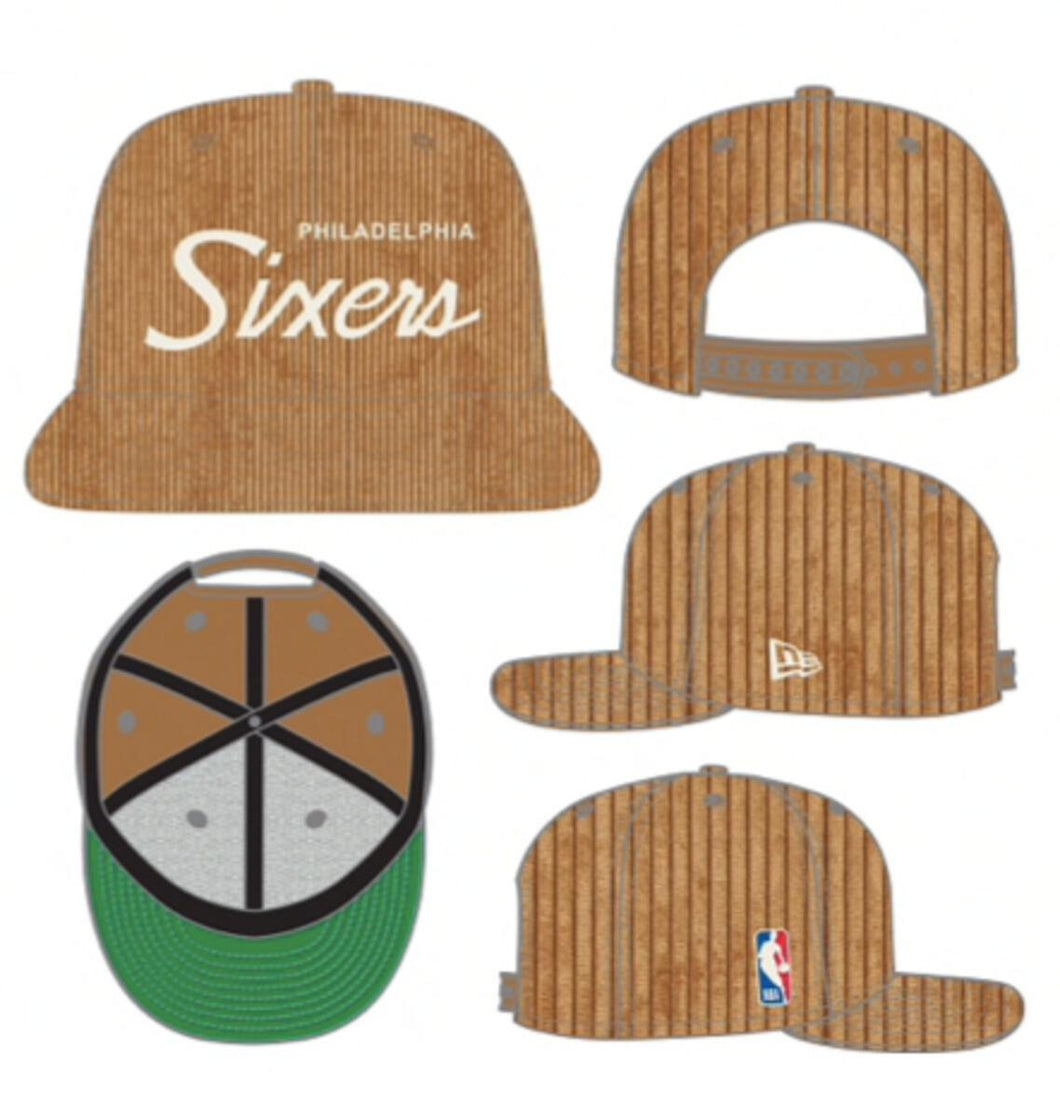 950 Sixers Cordscript Snapback Hat