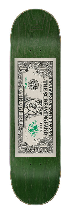 Santa Cruz Dollar Hand 7 Ply Birch Deck 8.25