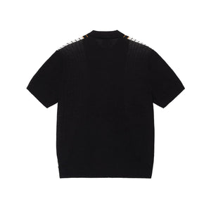 Textured SS Polo Sweater