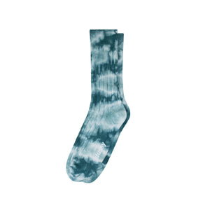 Dyed Ribbed Crew Socks
