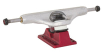 Load image into Gallery viewer, Independent Delfino Silver Red Stage 11 STD Hollow Trucks 144