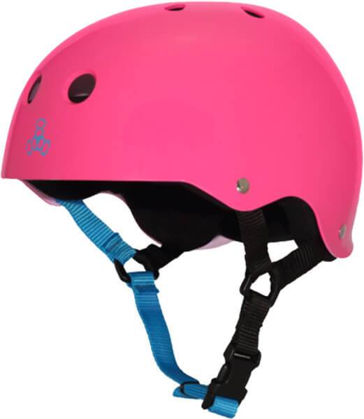 Triple 8 Neon Gloss Fuscha Skate Helmet LG