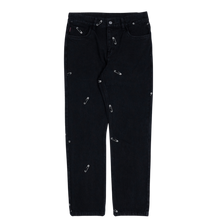 Load image into Gallery viewer, Safety Pin Embroidered Denim