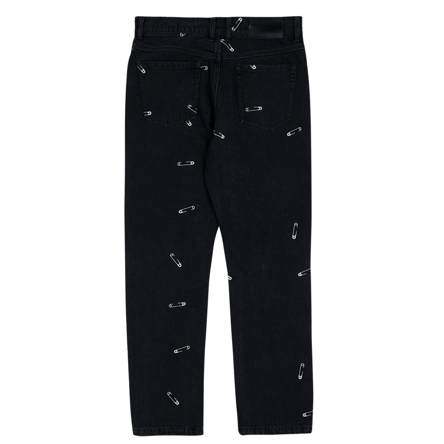 Safety Pin Embroidered Denim
