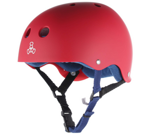 Triple 8 Red Rubber Helmet MD