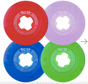 Super Crystals Trans Purple Green Blue Red 95a Wheel Set 54