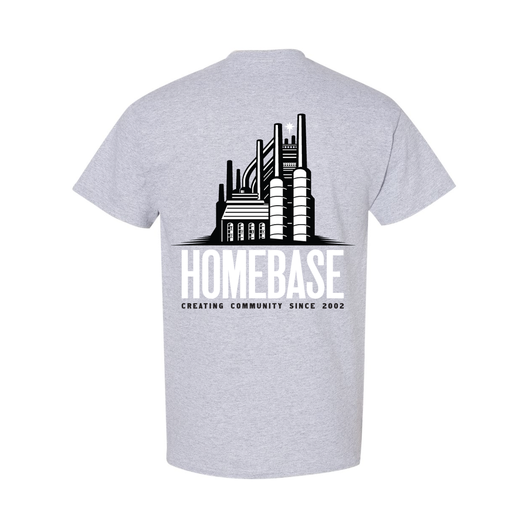Steel Stacked T-Shirt, Grey
