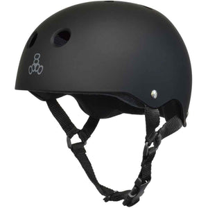 Triple 8 Black Rubber Helmet LG