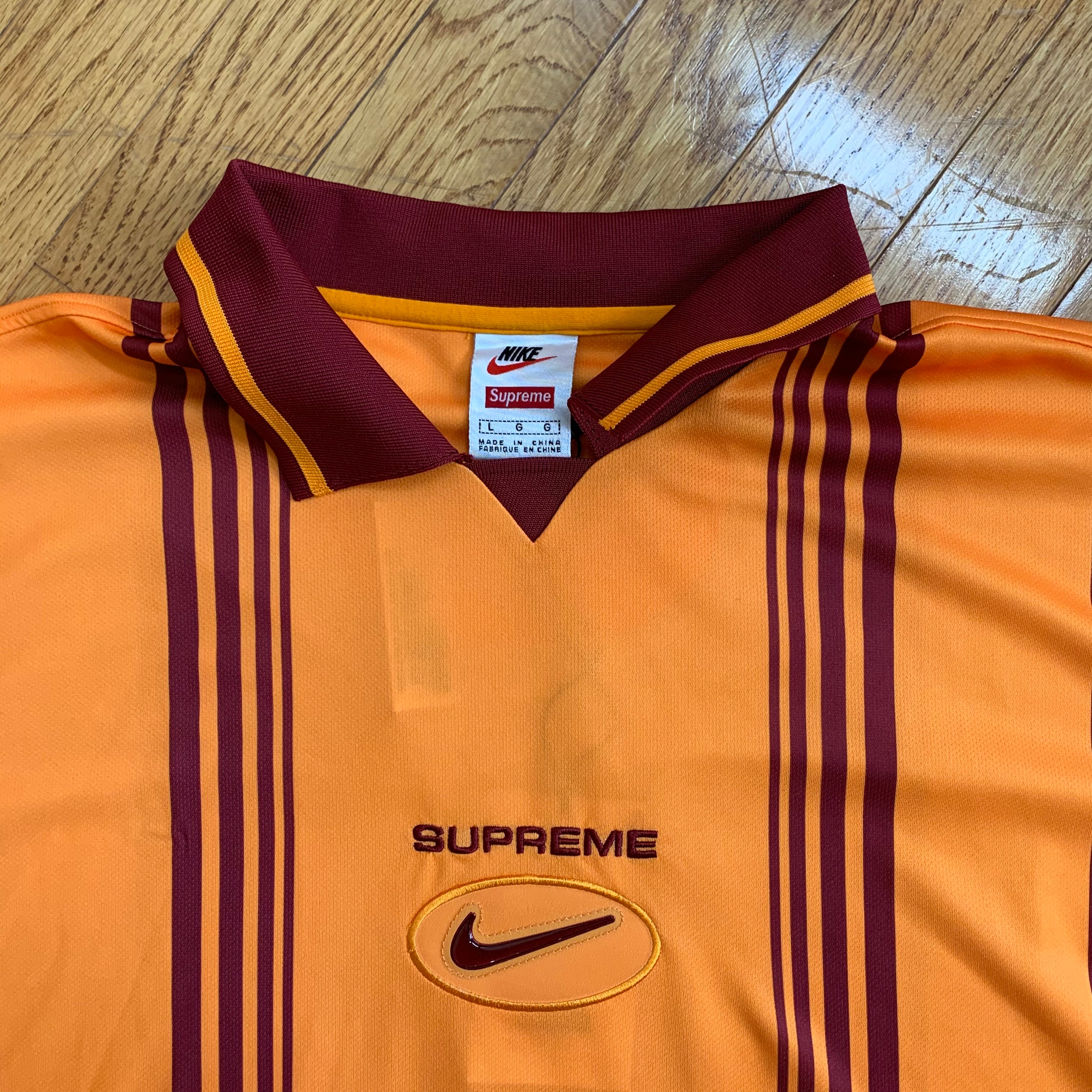 Supreme x Nike Jewel Striped Soccer Jersey