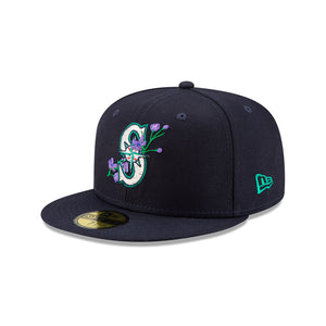 Seattle Mariners Side Patch Bloom 59fifty Fitted Hat